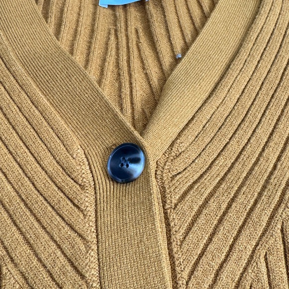 Cyrus Mustard Ribbed Cardigan - Picture 2 of 4